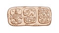 Ancient Mayan hieroglyphs, historical writing, vector design Generative AI Royalty Free Stock Photo