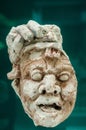 Ancient mayan mask made of stone Royalty Free Stock Photo