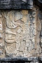 Ancient Mayan mural depicting a warrior Royalty Free Stock Photo