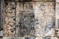 Ancient Mayan murals on the Venus Platform at Chichen Itza