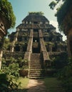 Ancient Mayan Pyramid in the Jungle Royalty Free Stock Photo