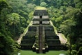 Ancient Mayan pyramid in the jungle of Ubud, Bali, Indonesia, AI Generated