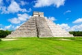 Ancient Mayan pyramid, Kukulcan Temple at Chichen Itza, Yucatan, Mexico. Royalty Free Stock Photo