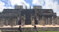 Ancient Mayan ruins near the ocean In Chichenitza Mexico. Royalty Free Stock Photo