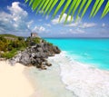 Ancient Mayan ruins Tulum Caribbean turquoise Royalty Free Stock Photo