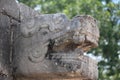 Ancient Mayan Sculpted Head - Chichen Itza, Mexico