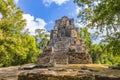 Ancient Mayan site with temple ruins pyramids artifacts Muyil Mexico