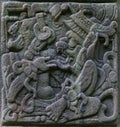 Ancient Mayan stone reliefs