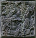 Ancient Mayan stone reliefs Royalty Free Stock Photo