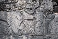 Ancient mayan stone reliefs