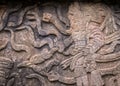 Ancient Mayan stone reliefs in Chichen Itza Royalty Free Stock Photo
