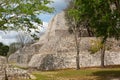 Ancient mayan structures at the Edzna archaeological park in Cam Royalty Free Stock Photo