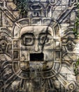 Ancient Mayan Waterfall carved Royalty Free Stock Photo