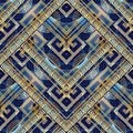 Ancient meander greek key seamless pattern.