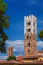 Lucca historic center towers