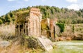 Ancient Medieval Bridge over a Creek in the Tuscany Countryside Royalty Free Stock Photo