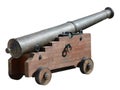 Ancient medieval cannon on wheels