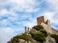 Ancient medieval castle of the small town Burgos in Sardinia Royalty Free Stock Photo