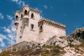 Ancient medieval Castle Tower in Tarifa, Andalusia Royalty Free Stock Photo