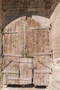 Ancient medieval doorway in the Papal Palace, Avignon Royalty Free Stock Photo
