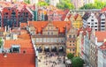 Historical street in Gdansk, tourist route