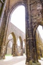 ancient medieval ruins of saint mathieu abbey on the atlantic coast of brittany