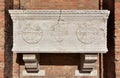 Ancient medieval sarcophagus in Venice Royalty Free Stock Photo