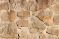 Ancient medieval stone masonry. Texture of a fragment of a wall of an old structure. A background for design and creative work. Royalty Free Stock Photo