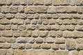 Ancient medieval stone masonry. Texture of a fragment of a wall of an old structure. A background for design and creative work. Royalty Free Stock Photo
