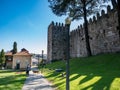 Ancient Medieval stone walls of City of Porto, Portugal