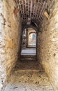 Ancient medieval street in Girona Royalty Free Stock Photo