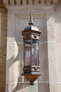 Ancient Medieval Style Bronze Wall Lantern Light with Sharp Spike on Top