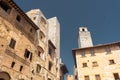 Ancient medieval tower in the town center of San Gimignano, Tuscany,  Italy Royalty Free Stock Photo