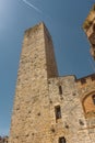 Ancient medieval tower in the town center of San Gimignano, Tuscany,  Italy Royalty Free Stock Photo