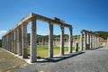 Ancient Messene city ruins of gymnasium, Greece