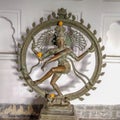 Ancient metal statue of the lord of dance Nataraja. Nataraja is a depiction of the Hindu god Shiva as the divine dancer