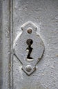 Ancient metallic door detail on grey gate, Rio