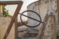 Ancient astronomical instrument at a medieval observatory at Varanasi India Royalty Free Stock Photo