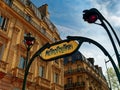 Ancient metropolitan sign in Paris France
