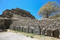 Ancient mexican ruins on Monte Alban, Oaxaca, Mexico Royalty Free Stock Photo