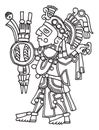 Ancient Mexican tattoo. Set of Aztec labels and elements. Vector set illustration template tattoo. Royalty Free Stock Photo