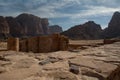 Ancient mighty ruined fortress in the desert, panorama Royalty Free Stock Photo