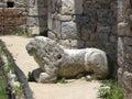 Marble lion in the frigidarium of the Baths of Faustina, ancient city Milet