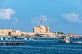 Ancient military fort Qaitbay on the Mediterranean coast of Africa in Alexandria