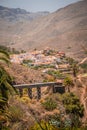 Ancient mill and aqueduct in Fataga Royalty Free Stock Photo