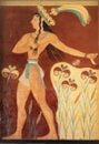 Ancient minoan fresco from Knossos, Crete Royalty Free Stock Photo