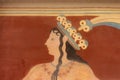 Ancient minoan fresco from Knossos, Crete Royalty Free Stock Photo