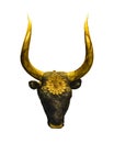 Minotaur Head Sculpture Isolated Photo