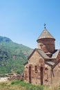 Ancient Monastery Noravank built of natural stone tuff. The city of Yeghegnadzor, Armenia. Royalty Free Stock Photo