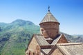 Ancient Monastery Noravank built of natural stone tuff. The city of Yeghegnadzor, Armenia. Royalty Free Stock Photo